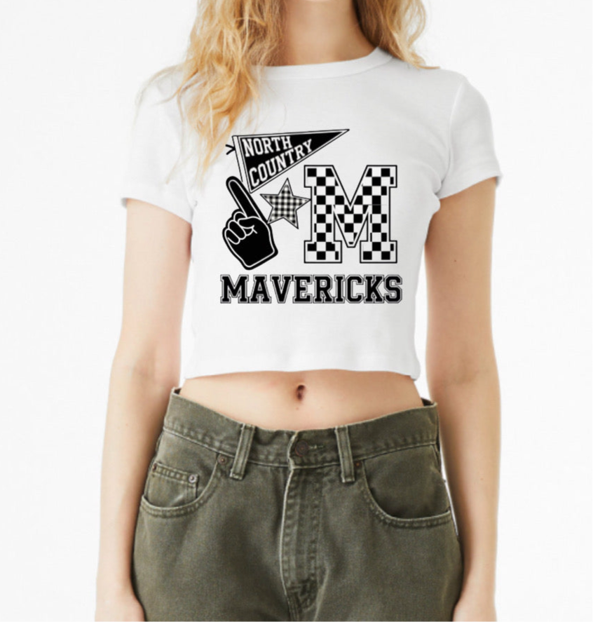 NC Mavericks Graphic Baby Tee WHT