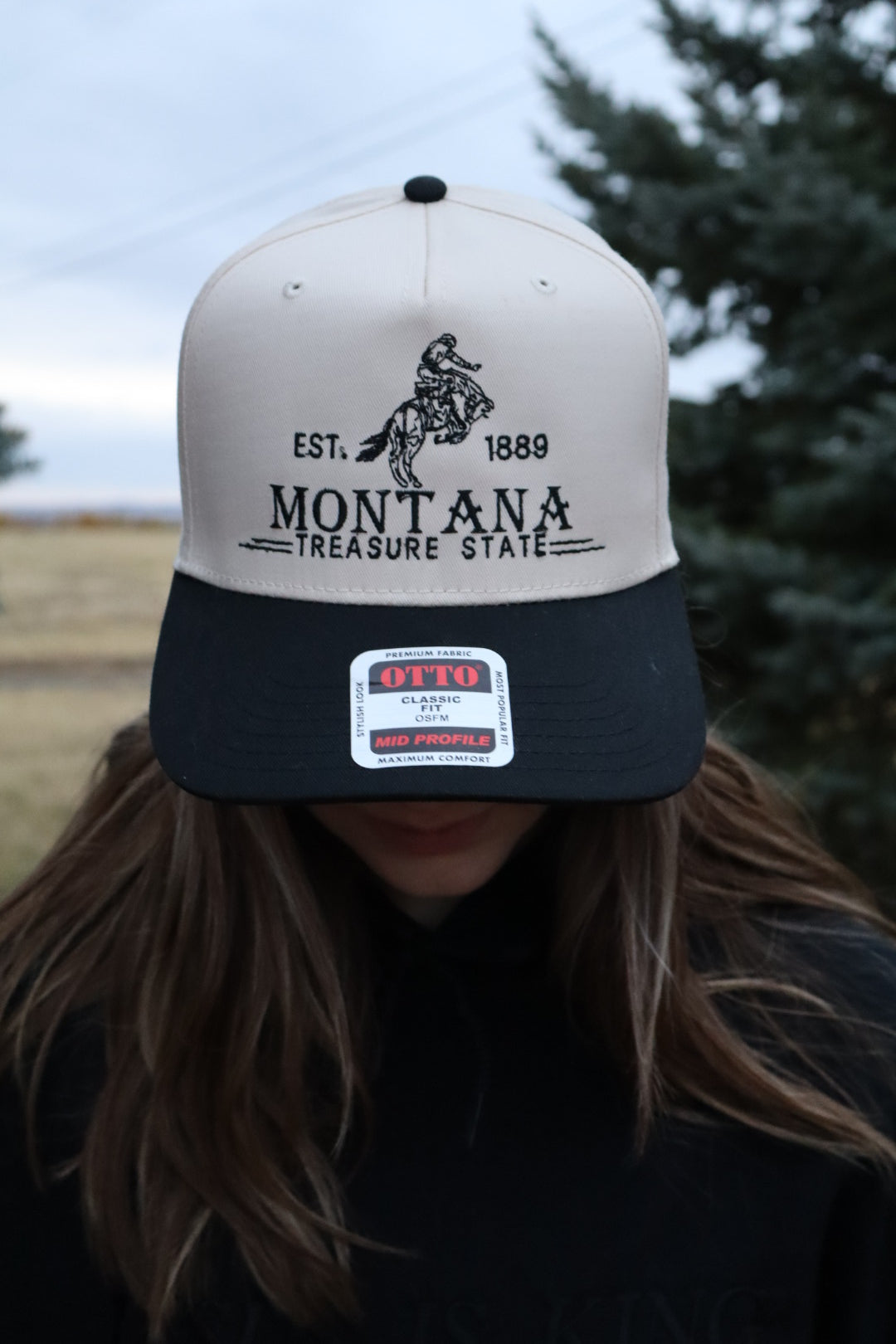 Montana Graphic Embroidered Trucker Hat