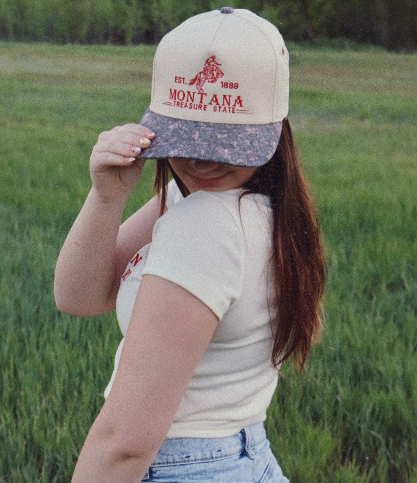 MT Graphic Embroidered Camo Trucker Hat