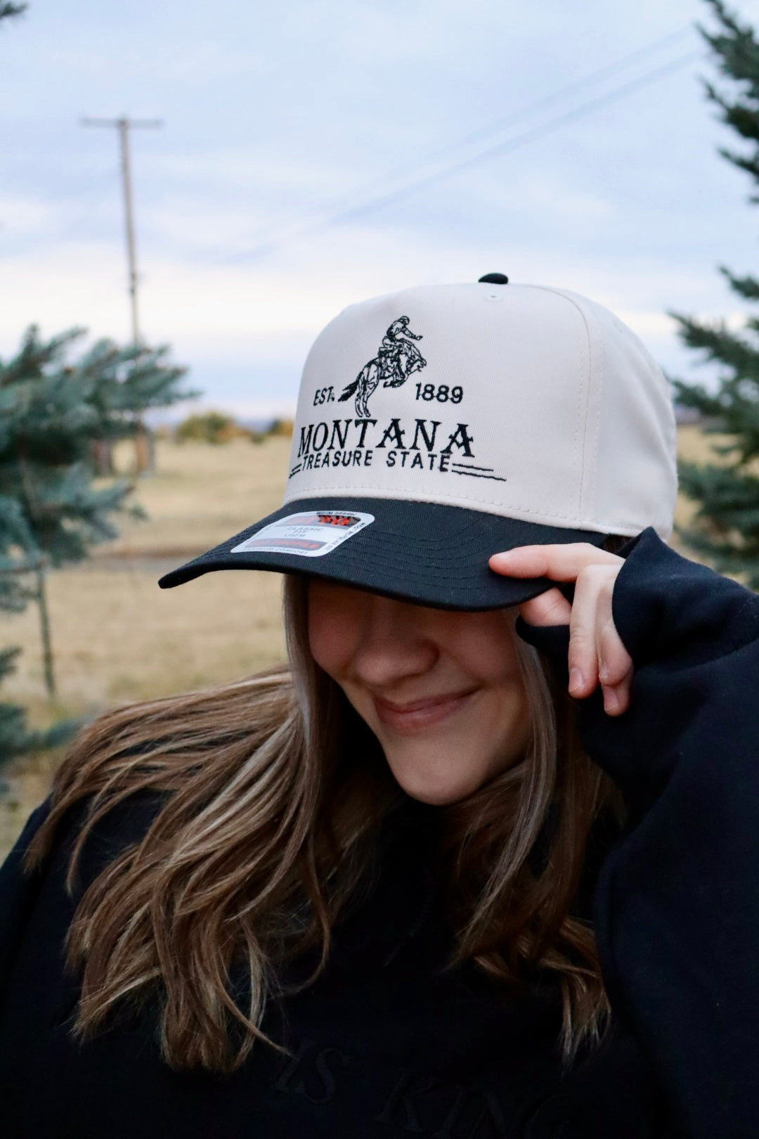 Montana Graphic Embroidered Trucker Hat