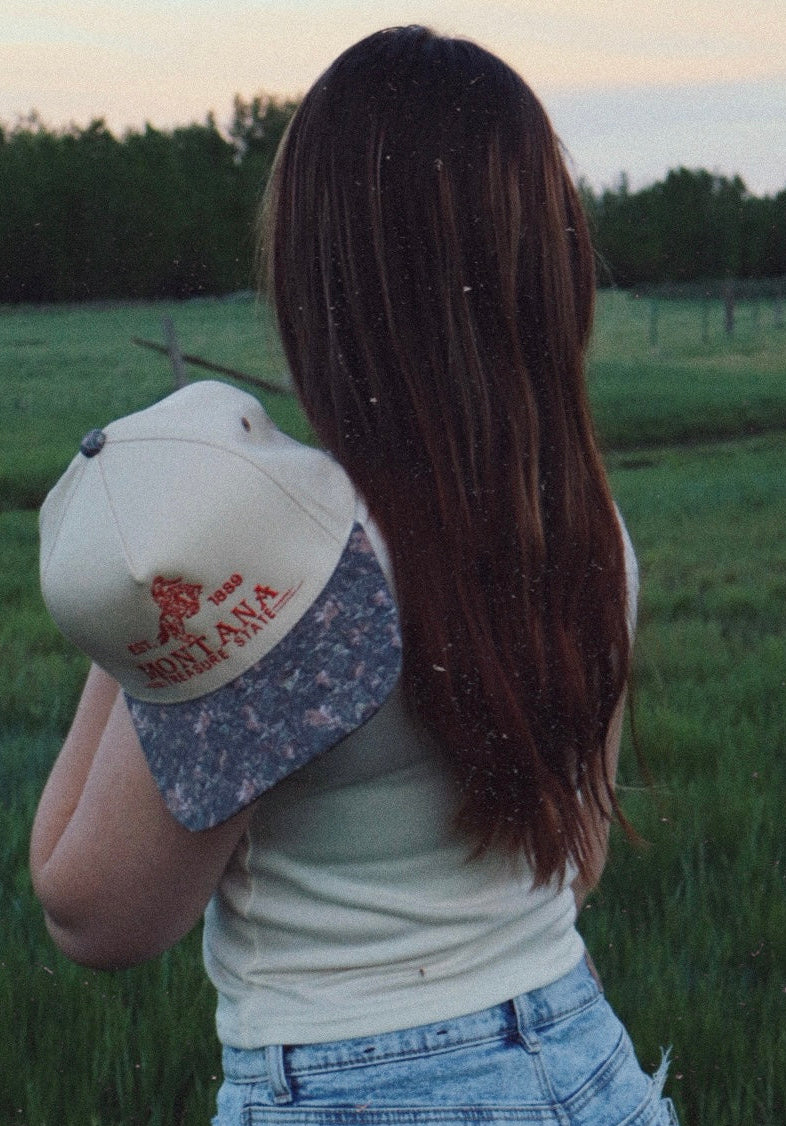 MT Graphic Embroidered Camo Trucker Hat